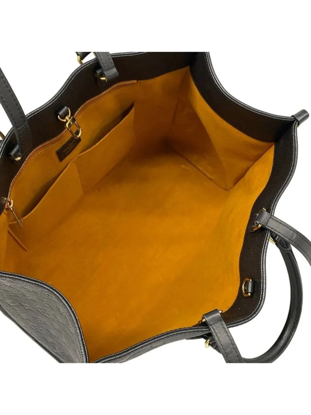 Louis Vuitton Tote Monogram Empreinte On The Go GM Noir Leather Cowhide